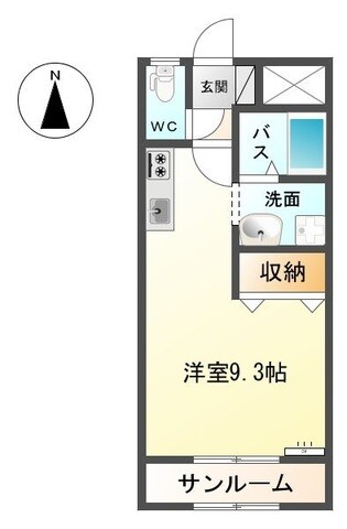 細畑駅 徒歩14分 1階の物件間取画像