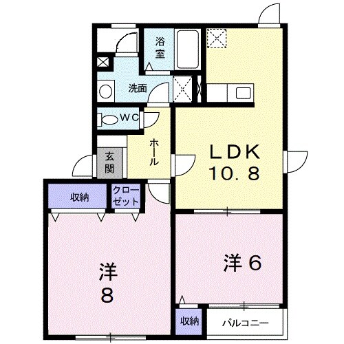 サンフラワーＢの物件間取画像