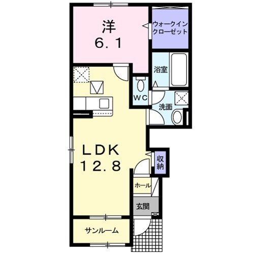 関富岡駅 徒歩17分 1階の物件間取画像