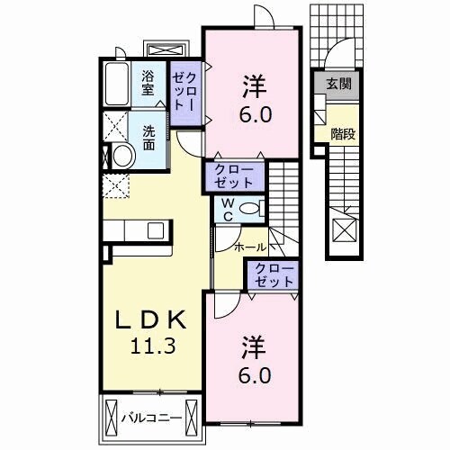 名鉄岐阜駅 徒歩135分 2階の物件間取画像