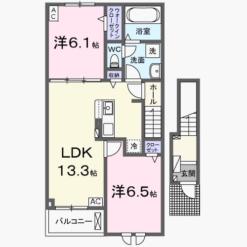 名鉄岐阜駅 徒歩118分 2階の物件間取画像