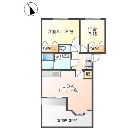 西岐阜駅 徒歩37分 1階の物件間取画像