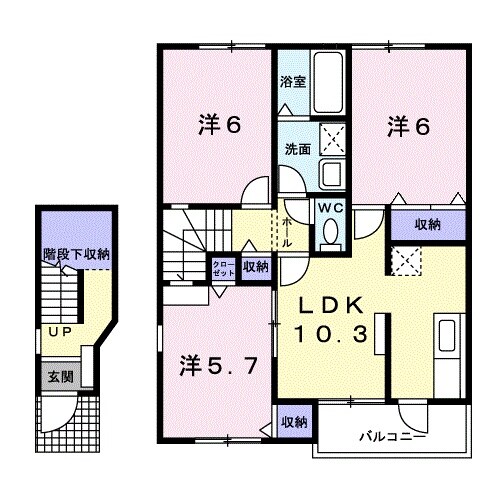 各務原市役所前駅 徒歩87分 2階の物件間取画像