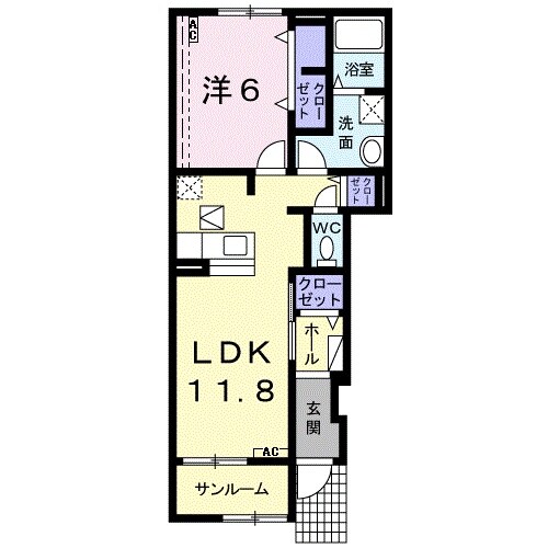 十九条駅 徒歩12分 1階の物件間取画像