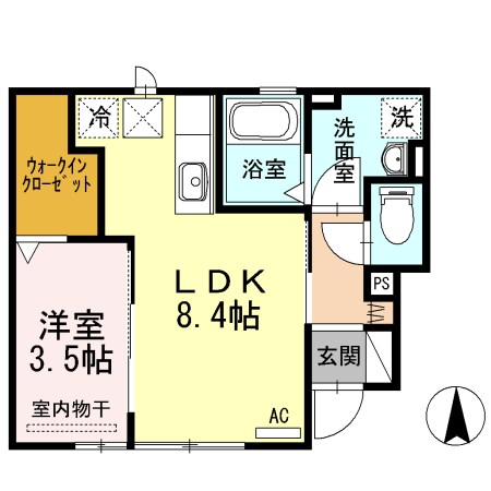 西岐阜駅 徒歩35分 1階の物件間取画像