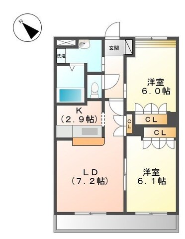 松森駅 徒歩77分 1階の物件間取画像