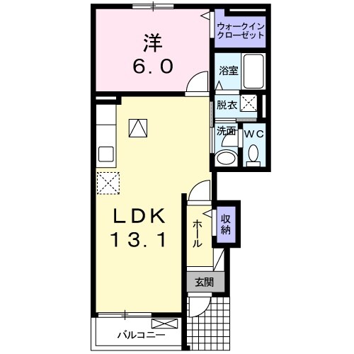 横屋駅 徒歩9分 1階の物件間取画像