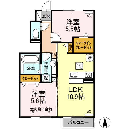 北方真桑駅 徒歩45分 1階の物件間取画像