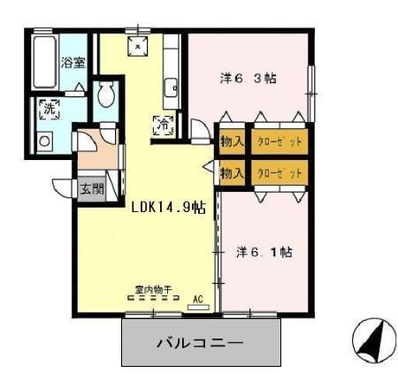 広神戸駅 徒歩8分 1階の物件間取画像