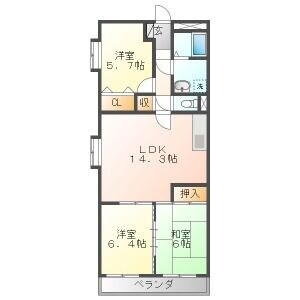 岐阜駅 徒歩68分 5階の物件間取画像