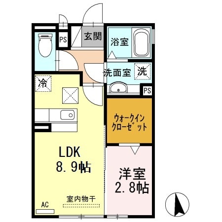 名鉄岐阜駅 徒歩77分 1階の物件間取画像