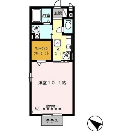 西岐阜駅 徒歩24分 1階の物件間取画像