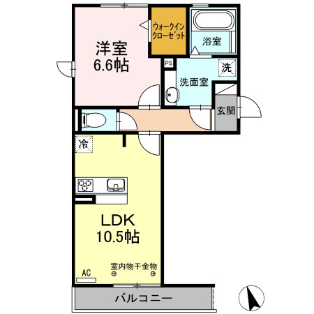 西岐阜駅 徒歩34分 1階の物件間取画像