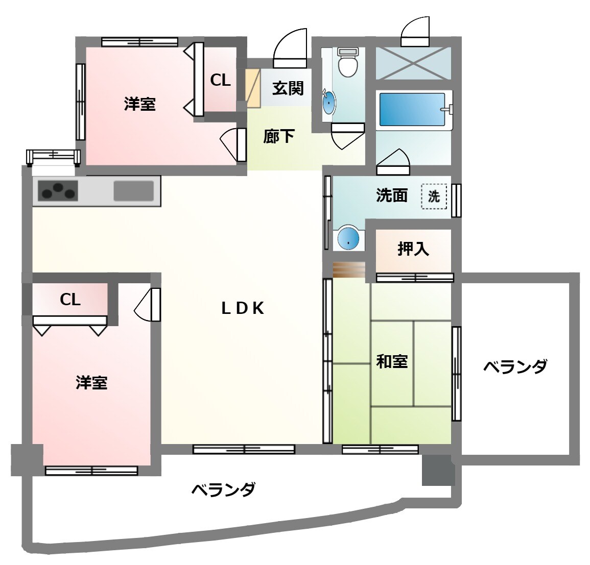 マンション島芳の物件間取画像