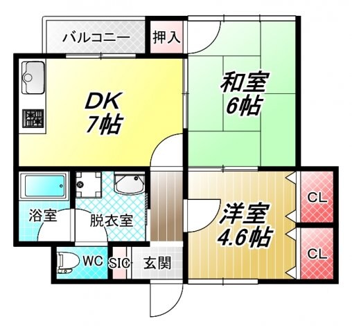 プレアール八尾本町の物件間取画像