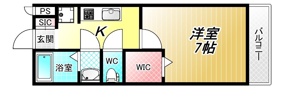 パークサイド渋川A棟の物件間取画像