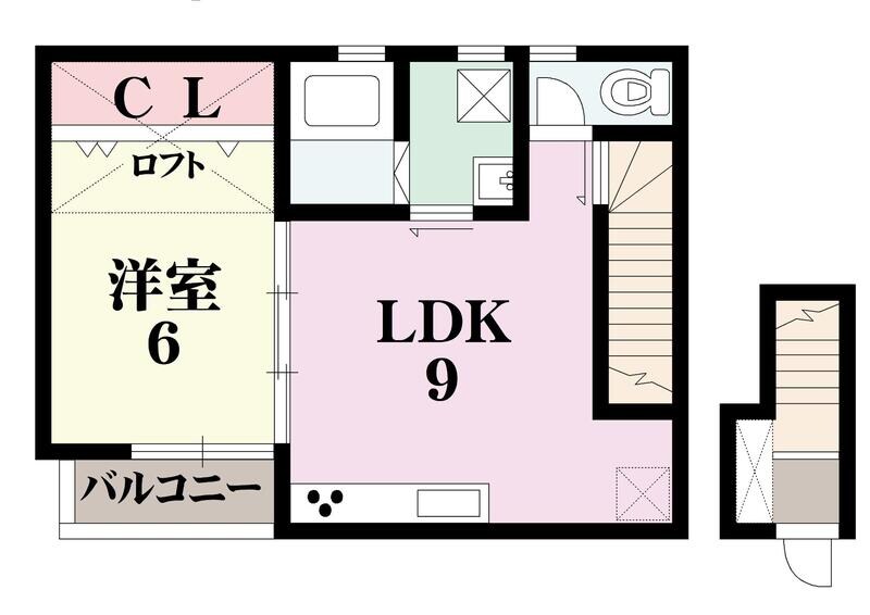 長瀬駅 徒歩5分 2階の物件間取画像