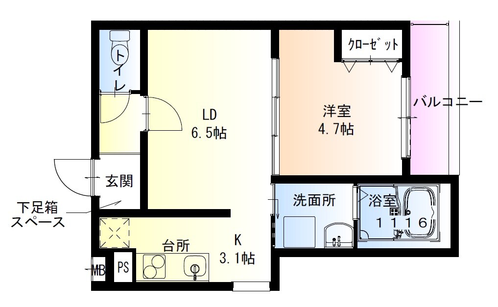 フジパレス弥刀Ⅴ番館の物件間取画像