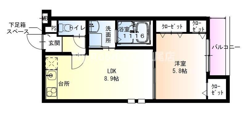 フジパレス弥刀Ⅱ番館の物件間取画像