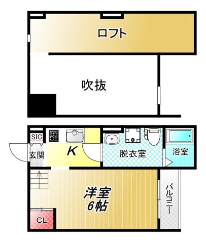 le sourire 大蓮北の物件間取画像