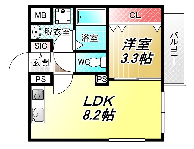 シティコート布施駅前の物件間取画像