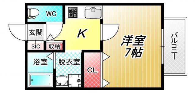 サンクレール志紀の物件間取画像