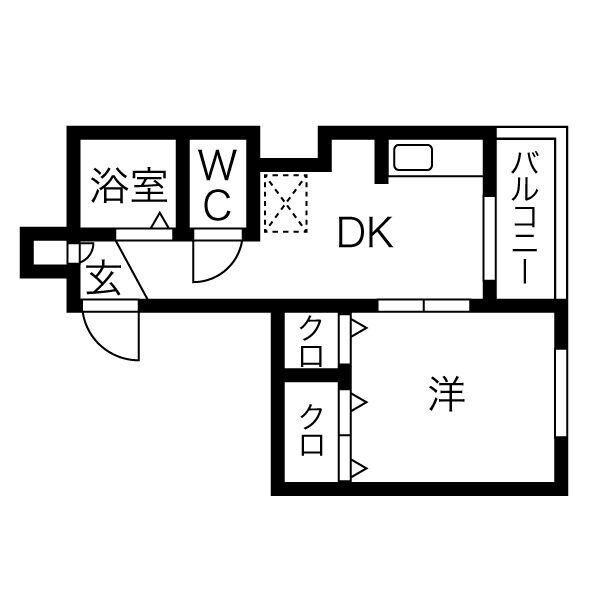 サンシャイン八戸ノ里の物件間取画像