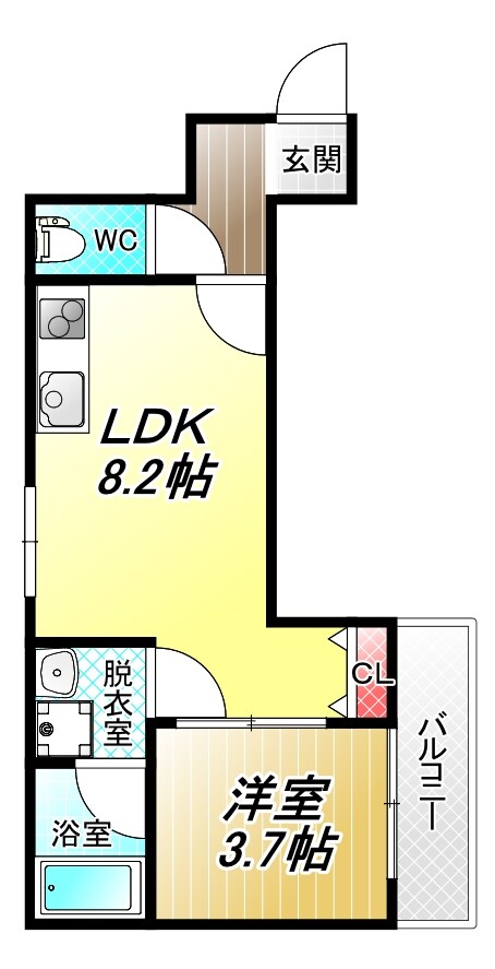 ALEGRIA八尾東本町の物件間取画像