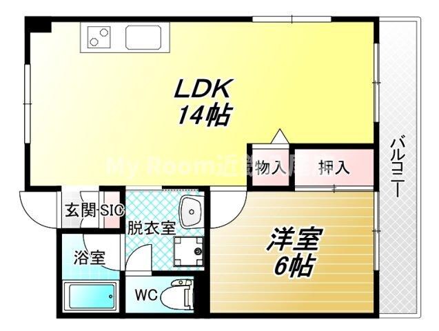 八尾樋口マンションの物件間取画像