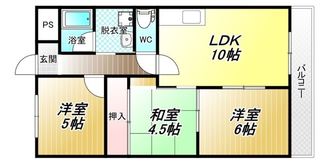 長原駅 徒歩11分 2階の物件間取画像