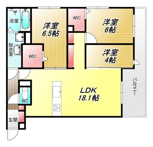 モンクレー北町の物件間取画像