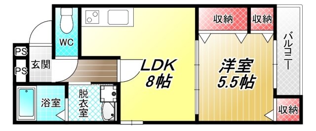 フジパレス河内山本サウスの物件間取画像