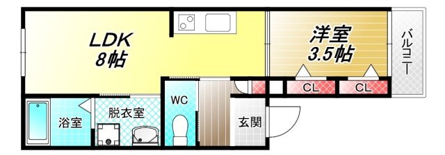 モアナ長瀬の物件間取画像