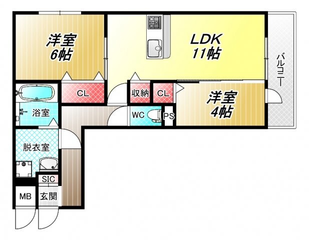 RIHITO八尾　D棟の物件間取画像