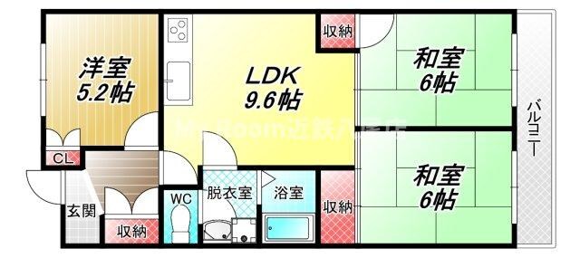 河内山本駅 徒歩17分 2階の物件間取画像