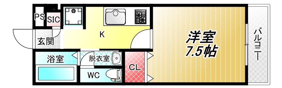 エクレール上小阪の物件間取画像