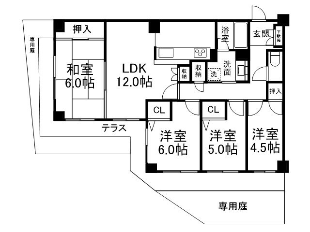 コスモ桃山南口の物件間取画像