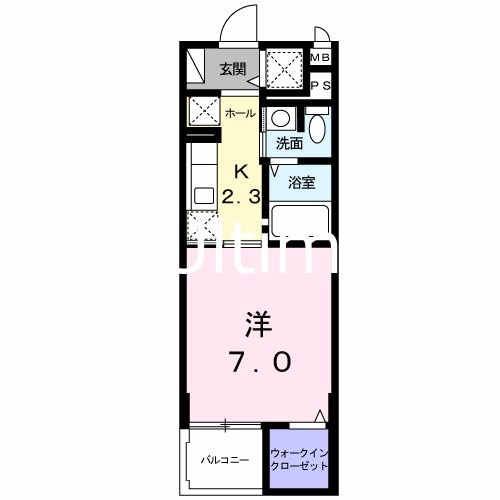 カルムアビタシオン　宇治伊勢田の物件間取画像