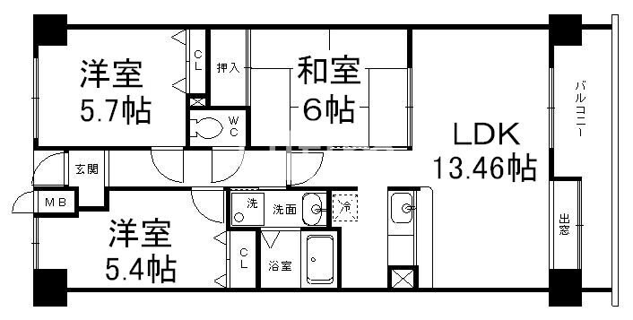 グランＫ’ｓの物件間取画像