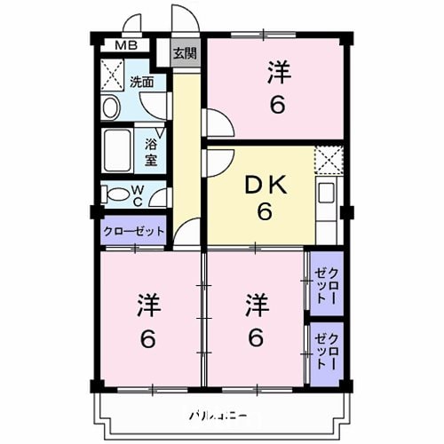 ミローズコートの物件間取画像