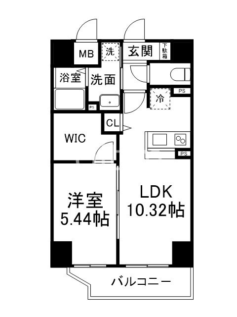 1番館の物件間取画像