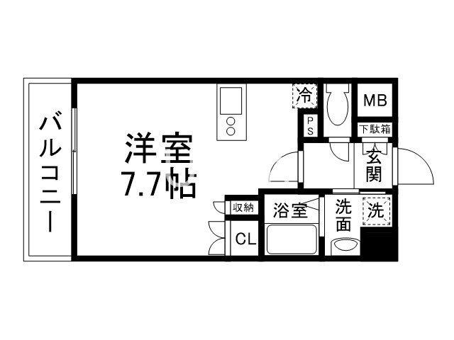 エスリード烏丸五条駅前の物件間取画像