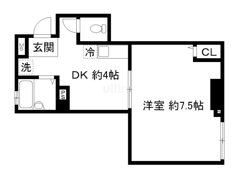 サンローラン九条の物件間取画像