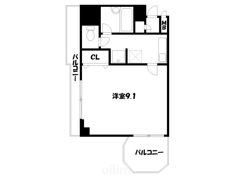 サンシティ烏丸高辻の物件間取画像