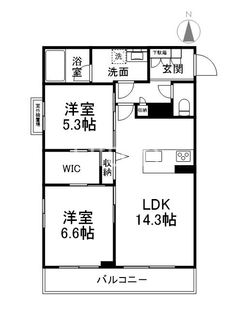 HABITER 御所西の物件間取画像