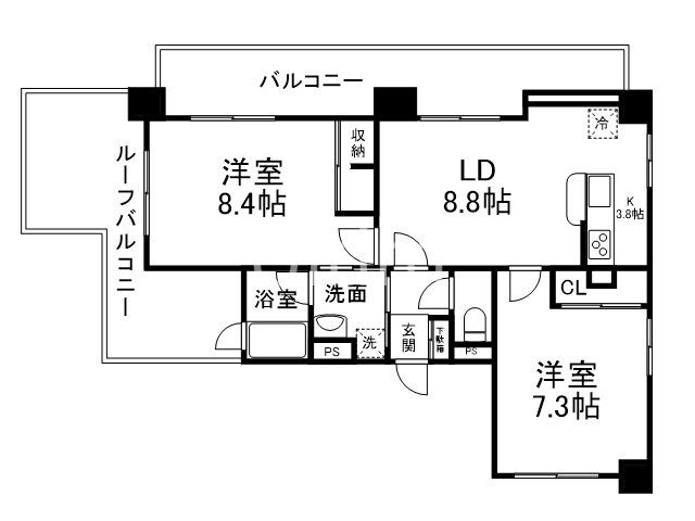 ALTA京都堀川ＷＩＮＤＯＯＲの物件間取画像