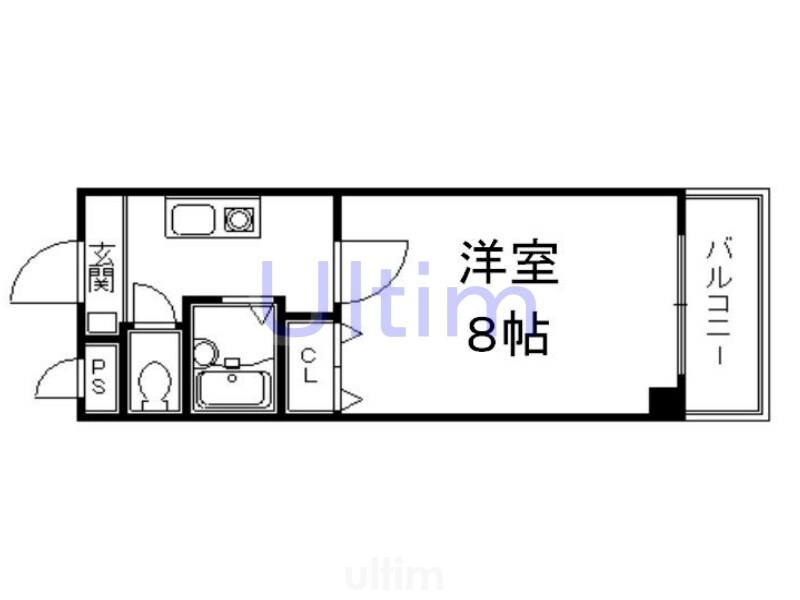 西院駅 徒歩4分 4階の物件間取画像