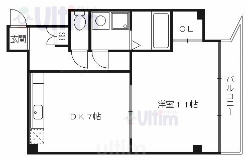 ピュアコート五条の物件間取画像