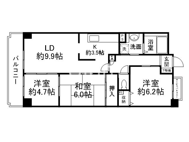 MNS千本の物件間取画像