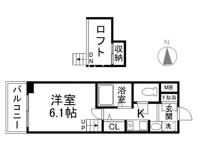 エステムコート京都烏丸IIの物件間取画像